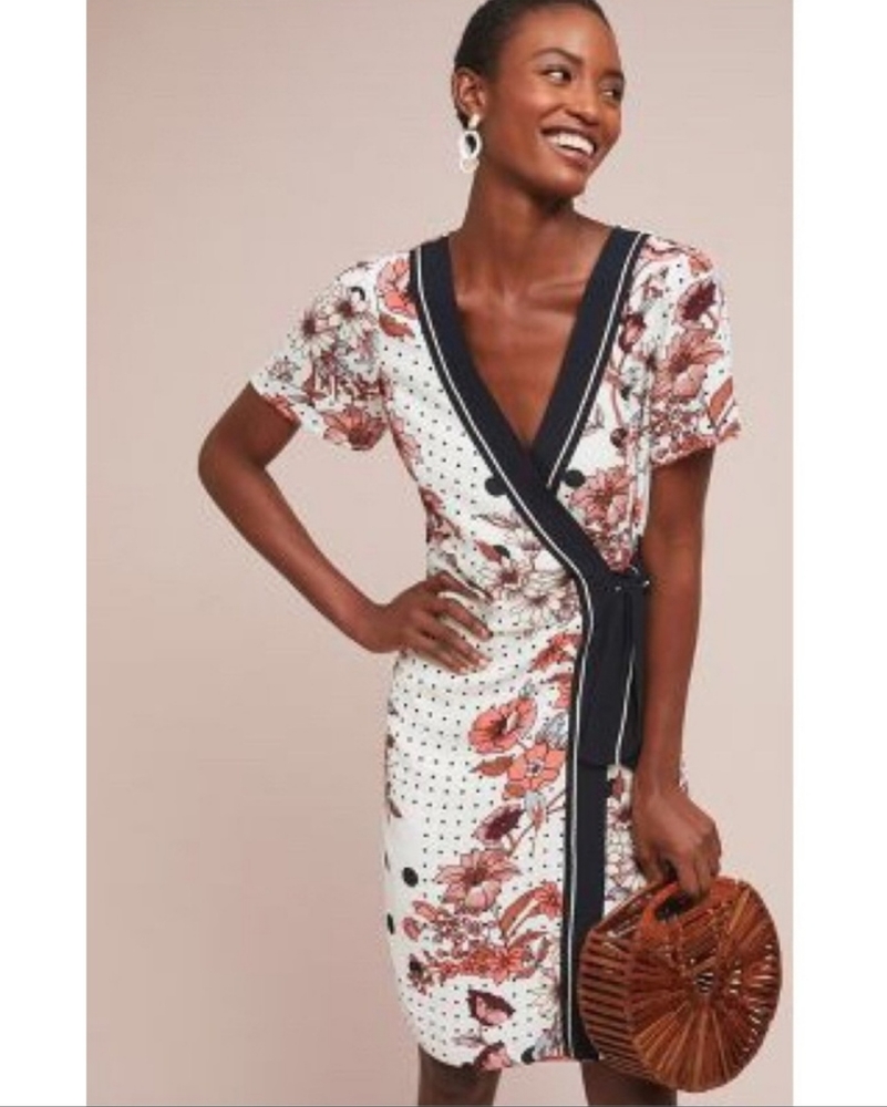 Maeve by antrhopologie floral wrap dress